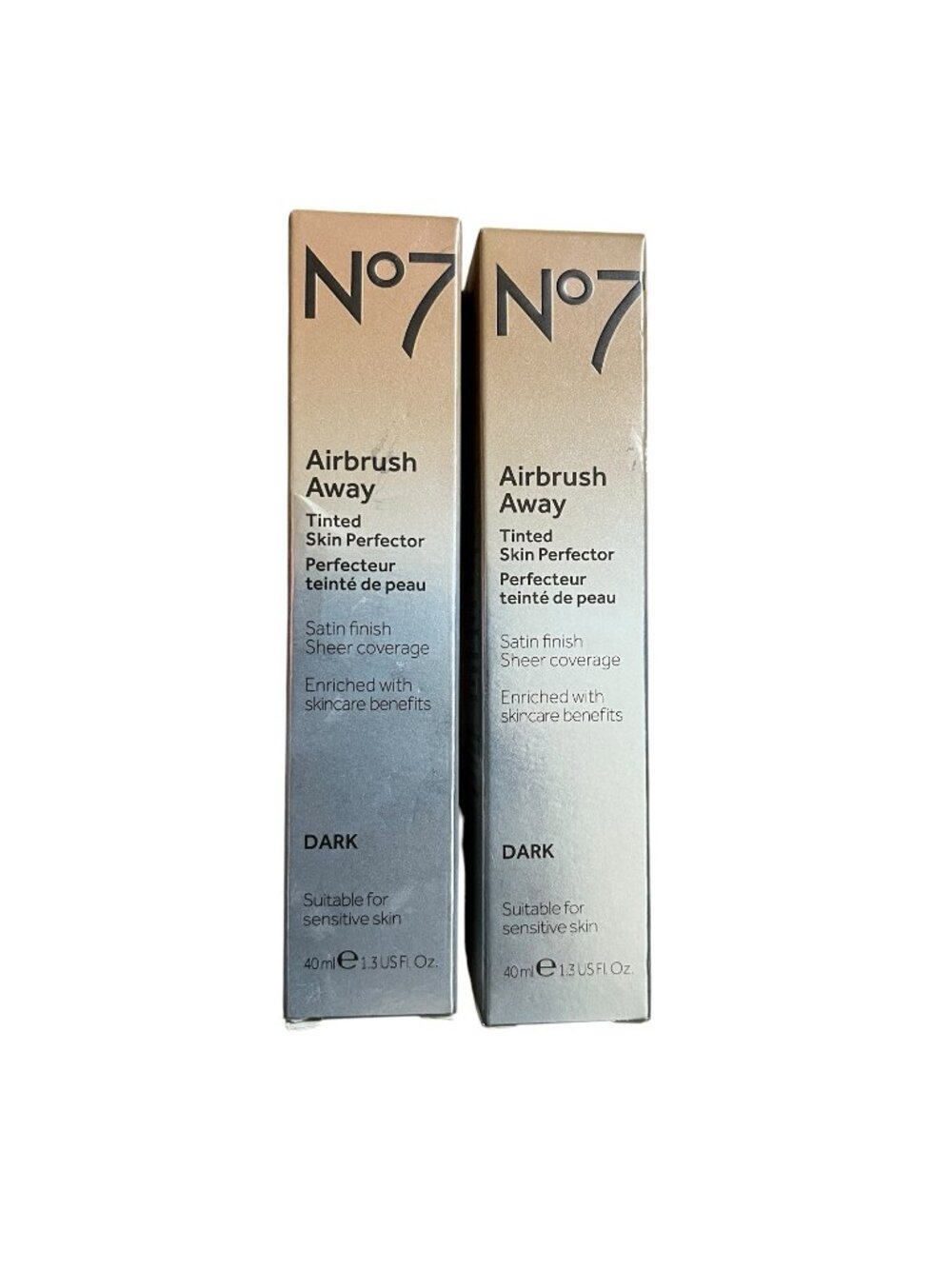 2X No7 Airbrush Away Tinted Skin Perfector Dark 1.3oz New